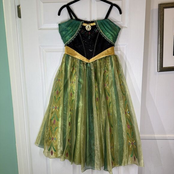 Disney Other - Disney Store Frozen Princess Anna Deluxe Coronation Costume Girls Sz 9/10 EUC